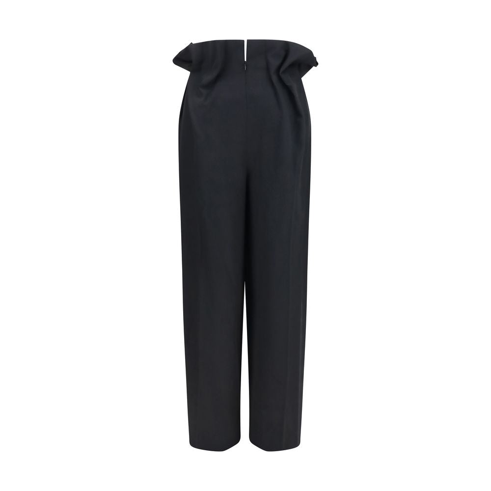 Khaite Zwarte Wollen Oves Aries Casual Broek