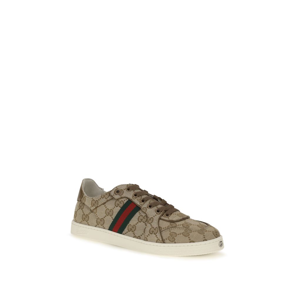 Gucci Sneaker aus beigem Stoff