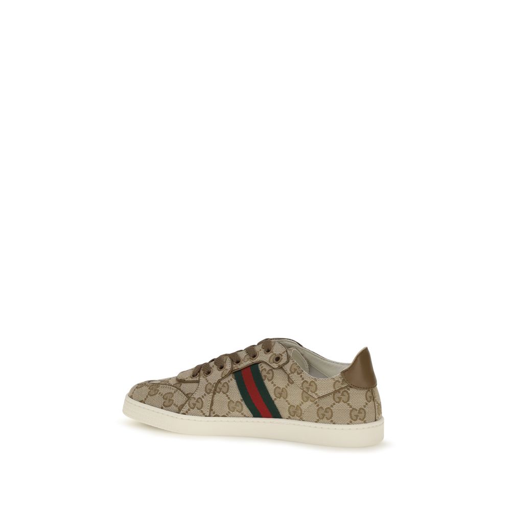 Gucci Sneaker aus beigem Stoff