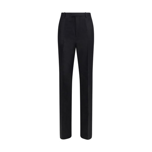 Pantaloni eleganti Gucci neri in seta