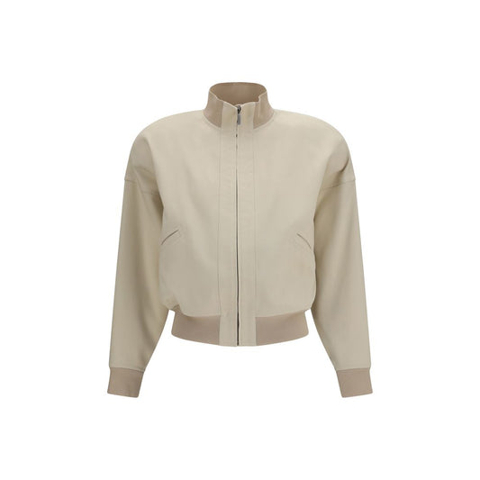 Bomber Gucci in cotone beige