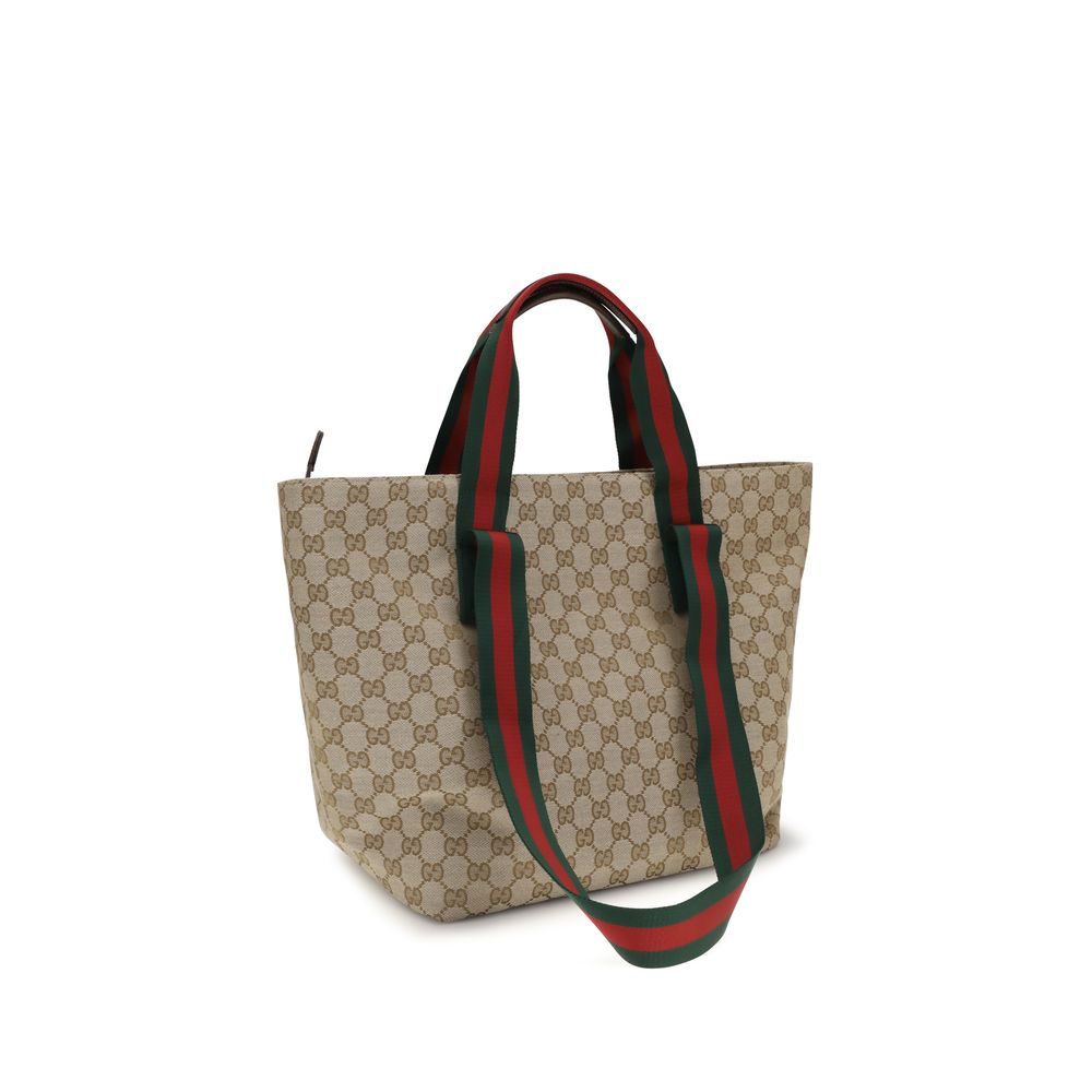 Gucci Schultertasche aus beigem Stoff