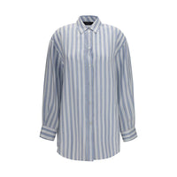Gucci Blue Silk Shirt