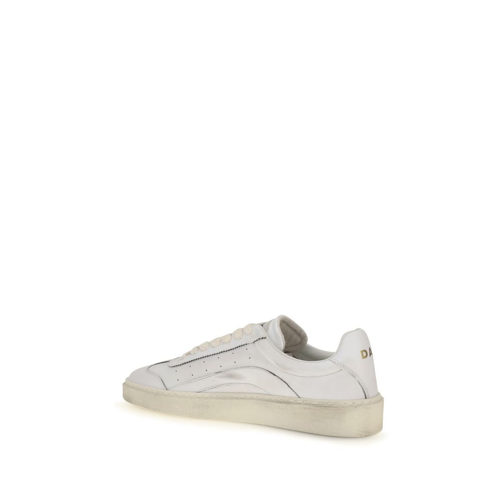 Sneakers basse Dsquared² in pelle di vitello bianca Bos Taurus