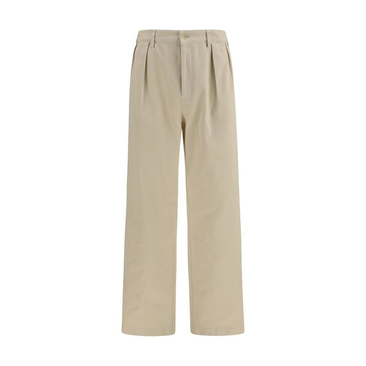 Pantaloni casual in cotone beige Prada