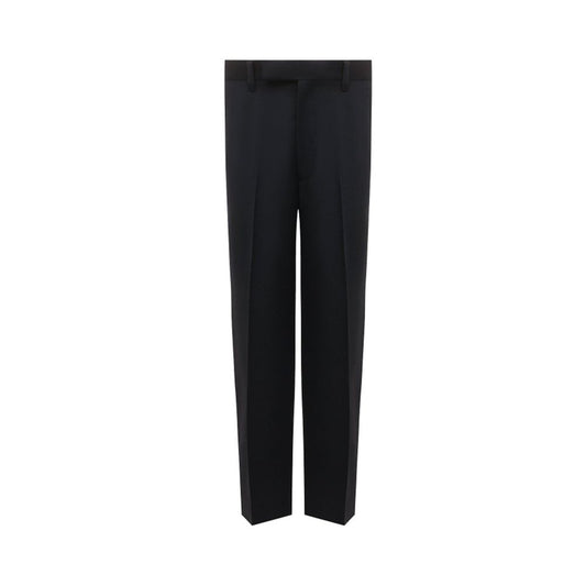 Pantaloni Eleganti Prada in Lana Blu