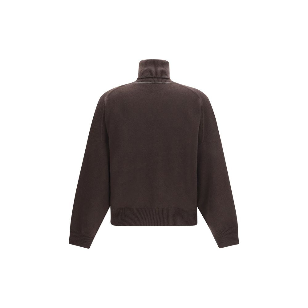 Brunello Cucinelli Maglione dolcevita in cashmere marrone