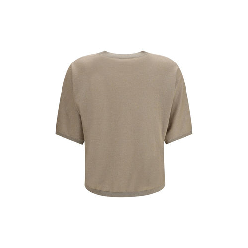 Camiseta de cachemir beige de Brunello Cucinelli