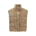 Chaqueta sin mangas Brunello Cucinelli de viscosa beige