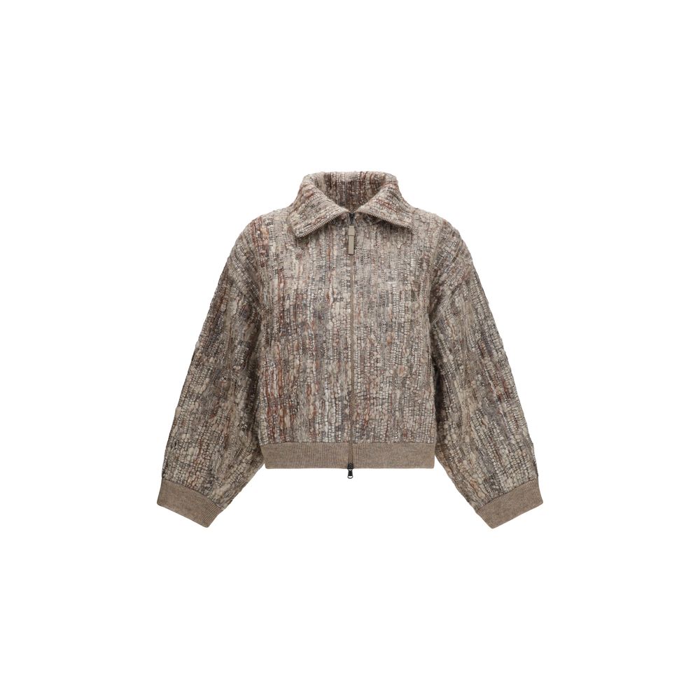 Cardigan Brunello Cucinelli in mohair beige