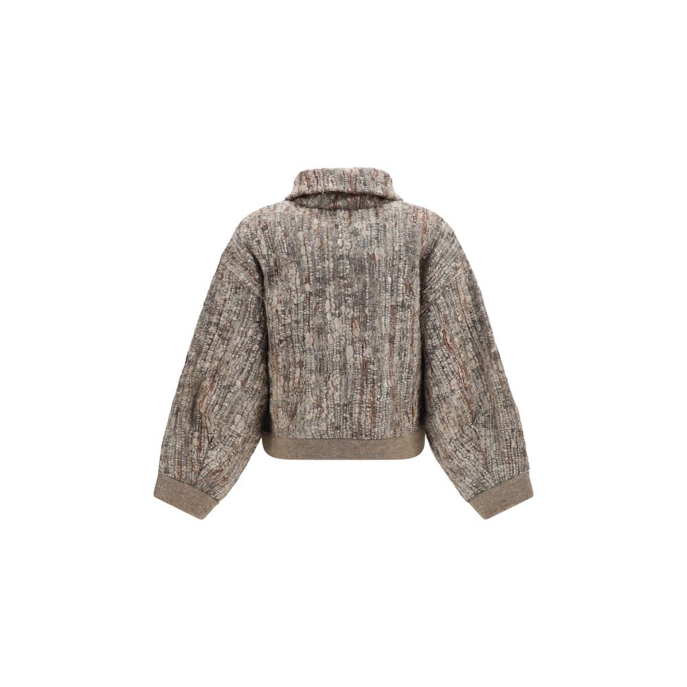 Cardigan Brunello Cucinelli in mohair beige