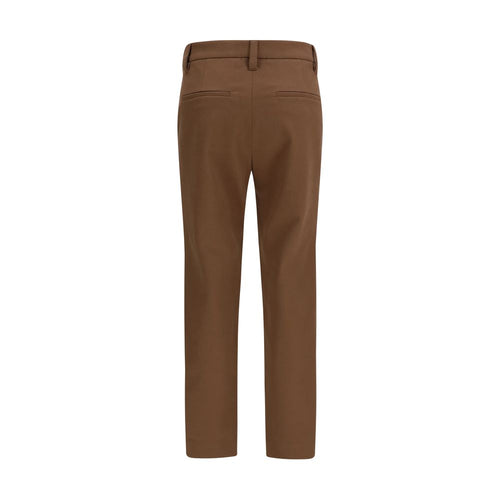 Brunello Cucinelli Braune legere Hose aus Elastan