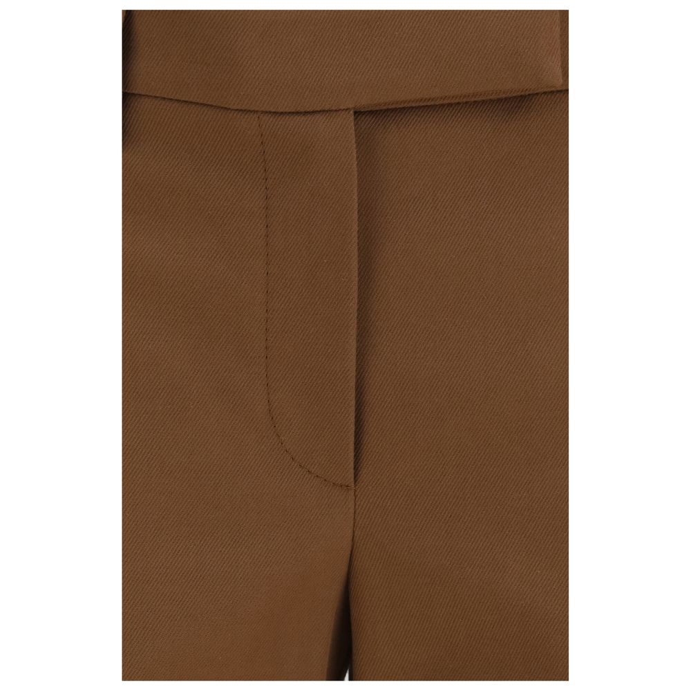 Brunello Cucinelli Pantaloni Casual Marroni in Elastan