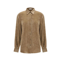 Brunello Cucinelli Beige Viscose Dress Shirt