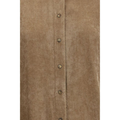 Brunello Cucinelli Beige Viscose Dress Shirt
