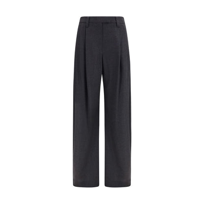 Brunello Cucinelli Pantaloni eleganti grigi in lana Oves Aries