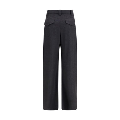 Brunello Cucinelli Pantaloni eleganti grigi in lana Oves Aries