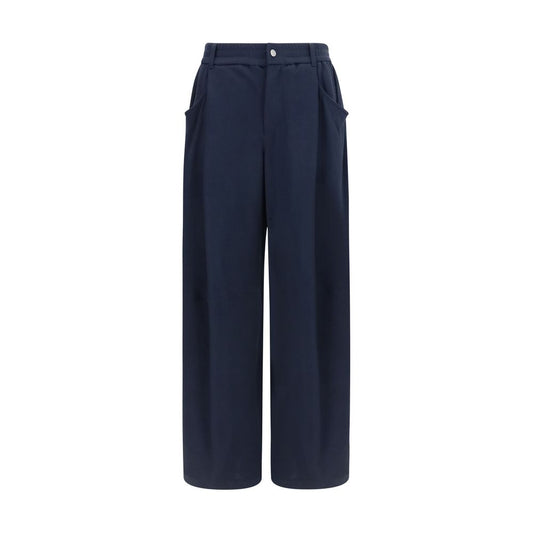 Pantalone Casual Brunello Cucinelli in Cotone Blu