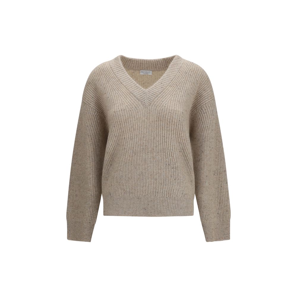 Brunello Cucinelli Felpa Beige in Cashmere
