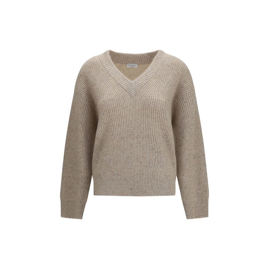 Brunello Cucinelli Felpa Beige in Cashmere