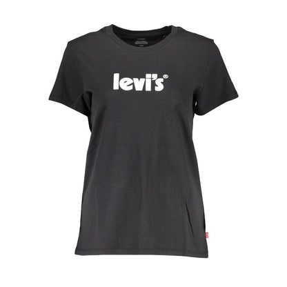 T-shirt da donna in cotone nero Levi's