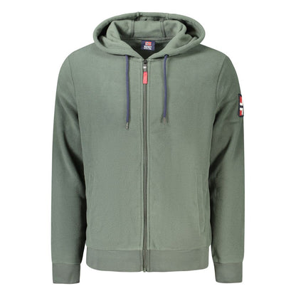 Norvegia 1963 Felpa con cappuccio da uomo in poliestere verde