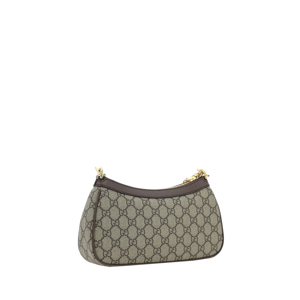 Sac à bandoulière en coton marron Gucci