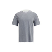 T-shirt grigia in cotone Brunello Cucinelli