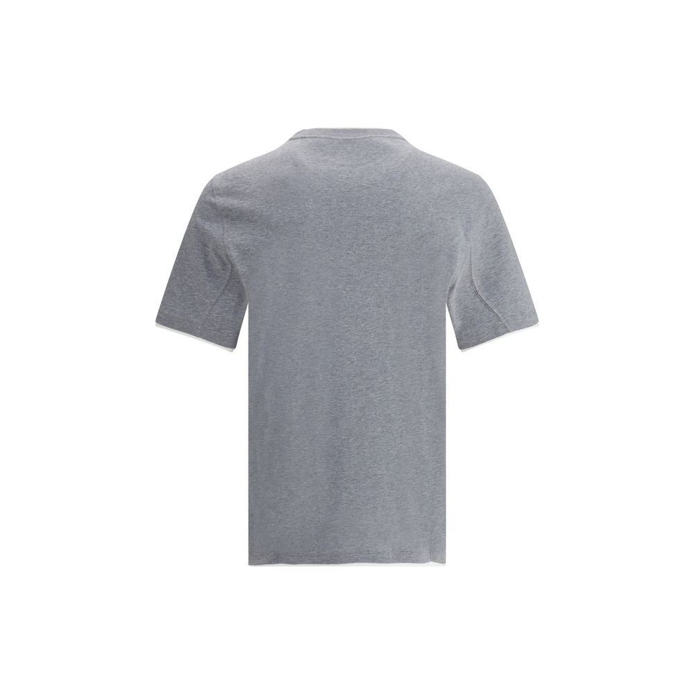 T-shirt grigia in cotone Brunello Cucinelli
