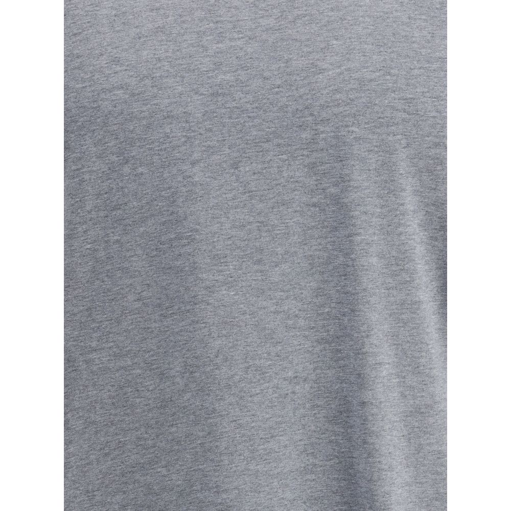 T-shirt grigia in cotone Brunello Cucinelli