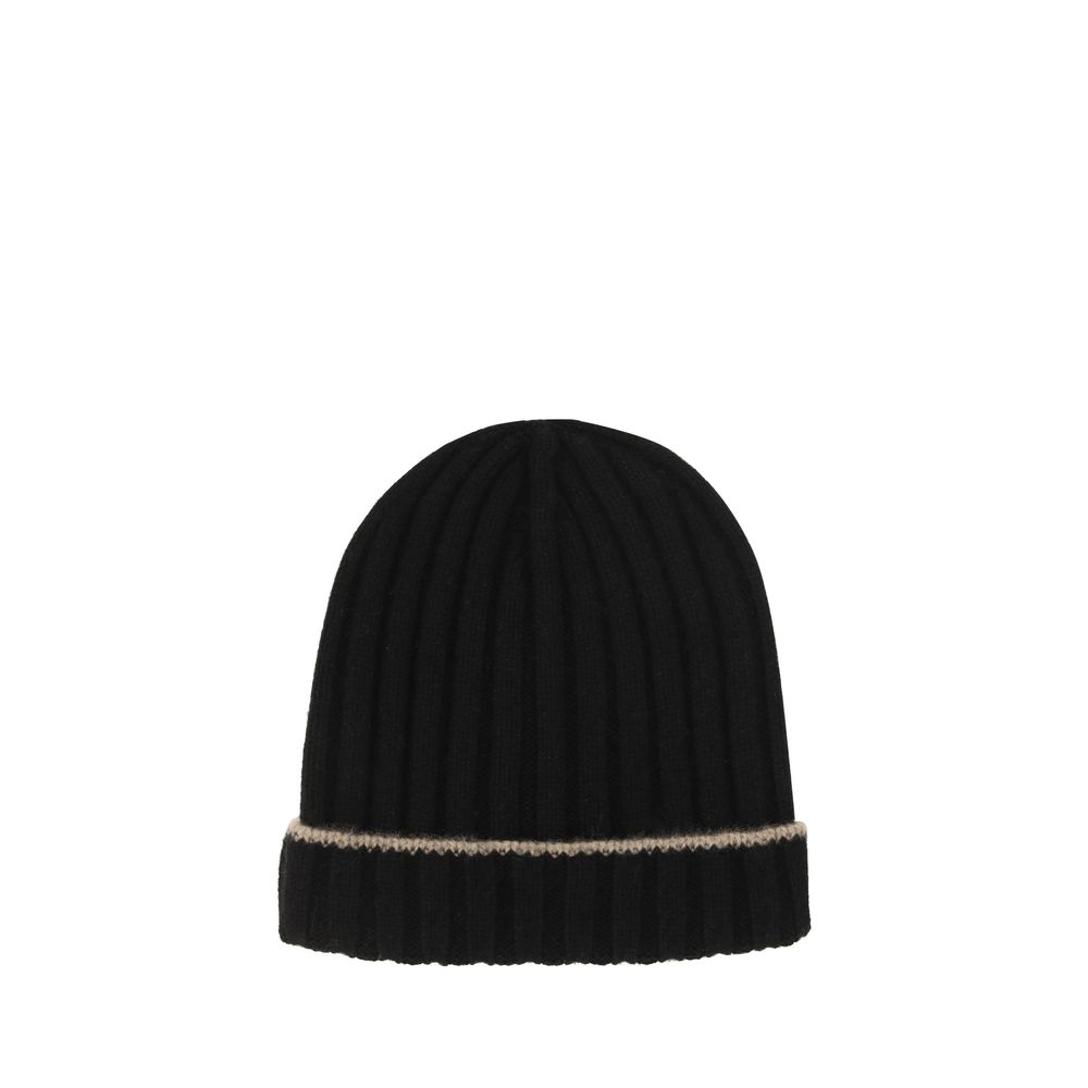 Gorro de cachemira negro Brunello Cucinelli