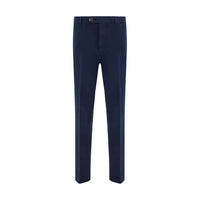 Brunello Cucinelli Blue Cotton Casual Pants
