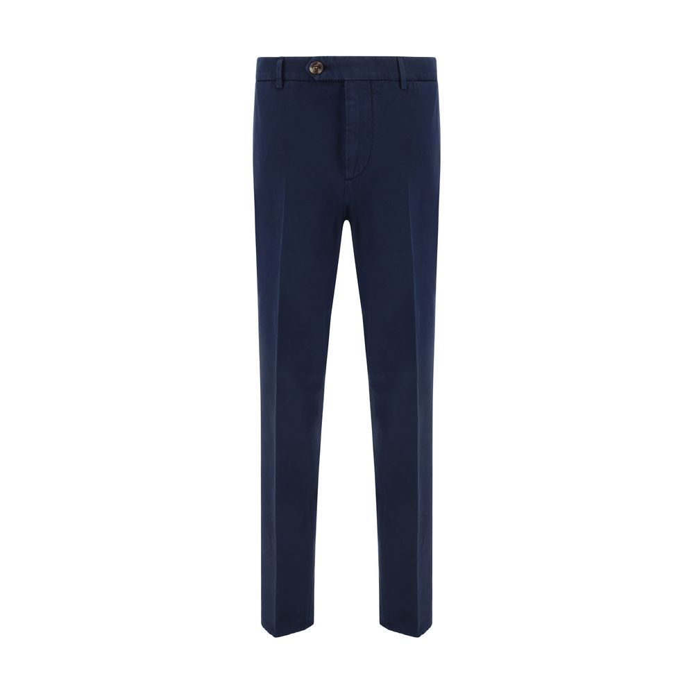 Brunello Cucinelli Blaue Freizeithose aus Baumwolle