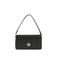 Tory Burch Black Calf Leather Bos Taurus Shoulder Bag