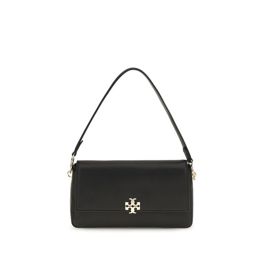 Borsa a spalla Tory Burch in pelle di vitello nera Bos Taurus