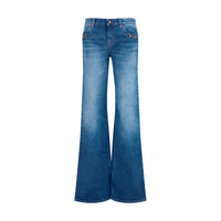 Gucci Blue Cotton Flared Jeans