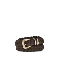 Cintura Regular Brunello Cucinelli in Pelle di Vitello Marrone