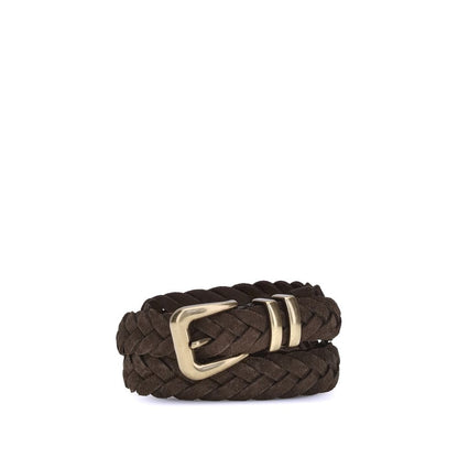 Cintura Regular Brunello Cucinelli in Pelle di Vitello Marrone