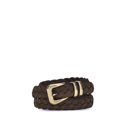 Cintura Regular Brunello Cucinelli in Pelle di Vitello Marrone