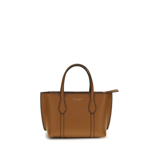 Borsa a spalla Tory Burch in pelle di vitello marrone Bos Taurus
