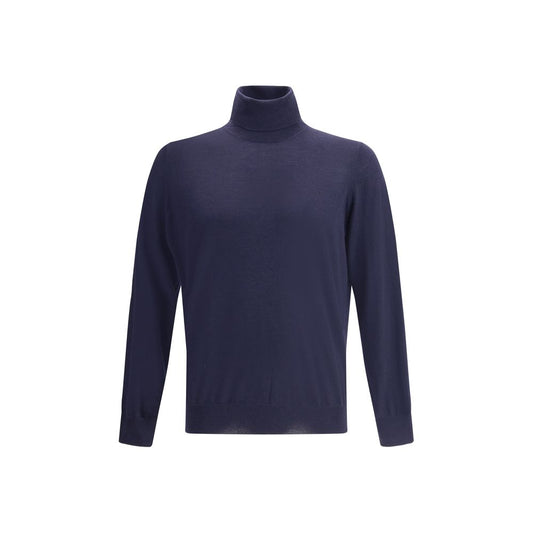 Dolcevita Brunello Cucinelli in lana blu Oves Aries