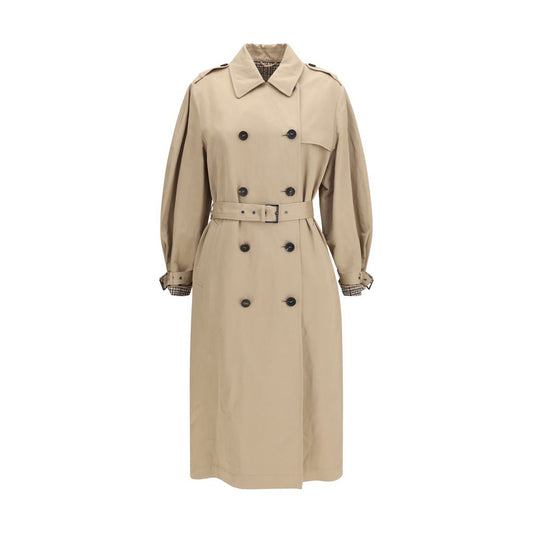 Cappotto Brunello Cucinelli in cotone beige