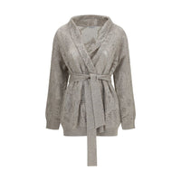 Brunello Cucinelli Beige Linen Cardigan