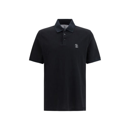 Chemise noire en coton Brunello Cucinelli