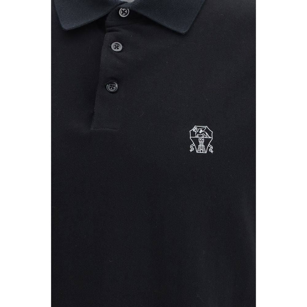 Chemise noire en coton Brunello Cucinelli