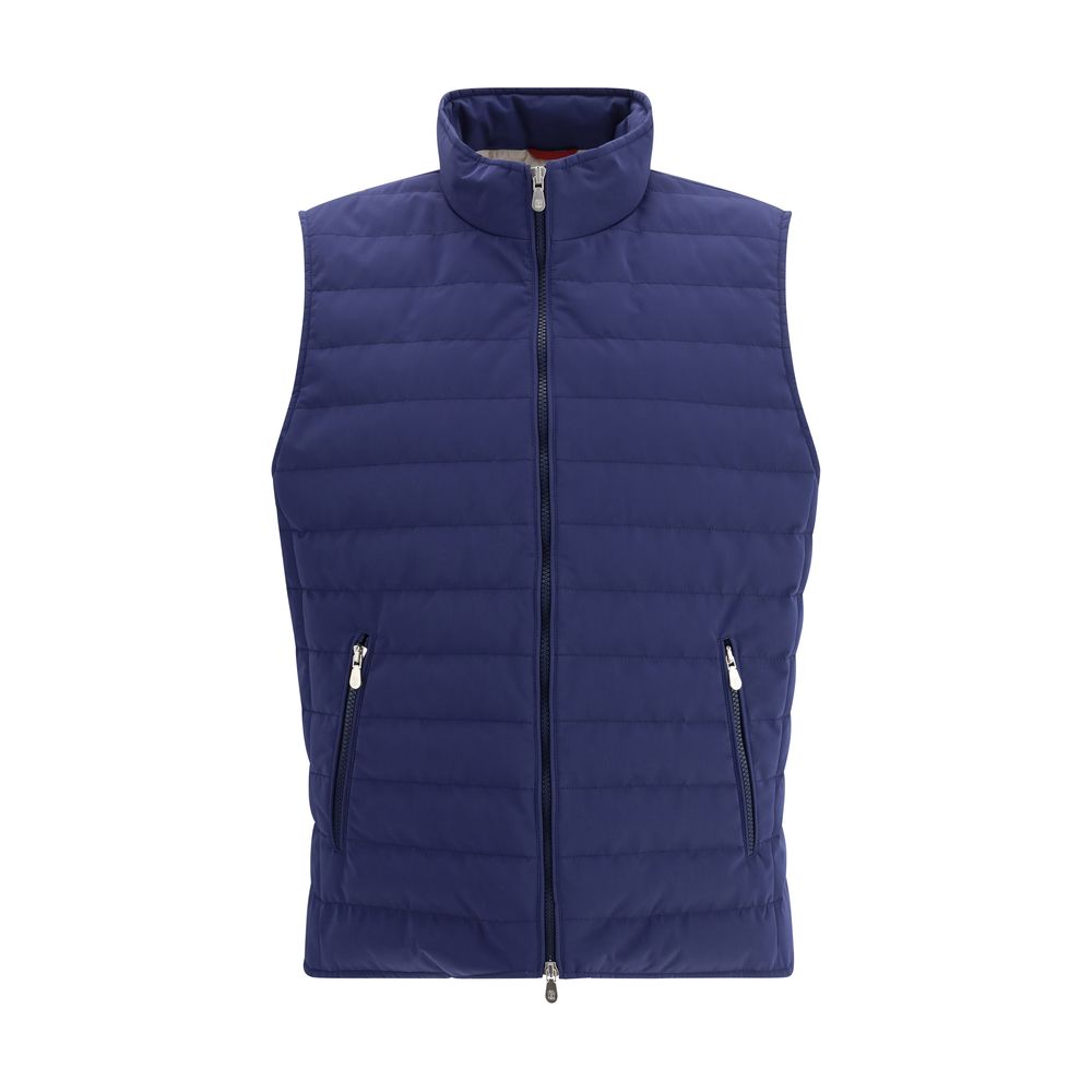 Giacca senza maniche Brunello Cucinelli in poliestere blu