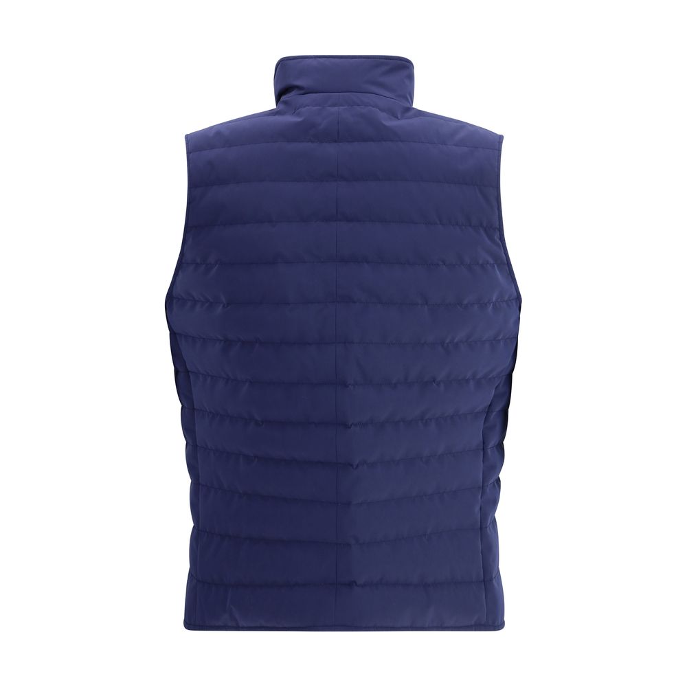 Giacca senza maniche Brunello Cucinelli in poliestere blu