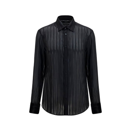 Gucci Black Silk Dress Shirt