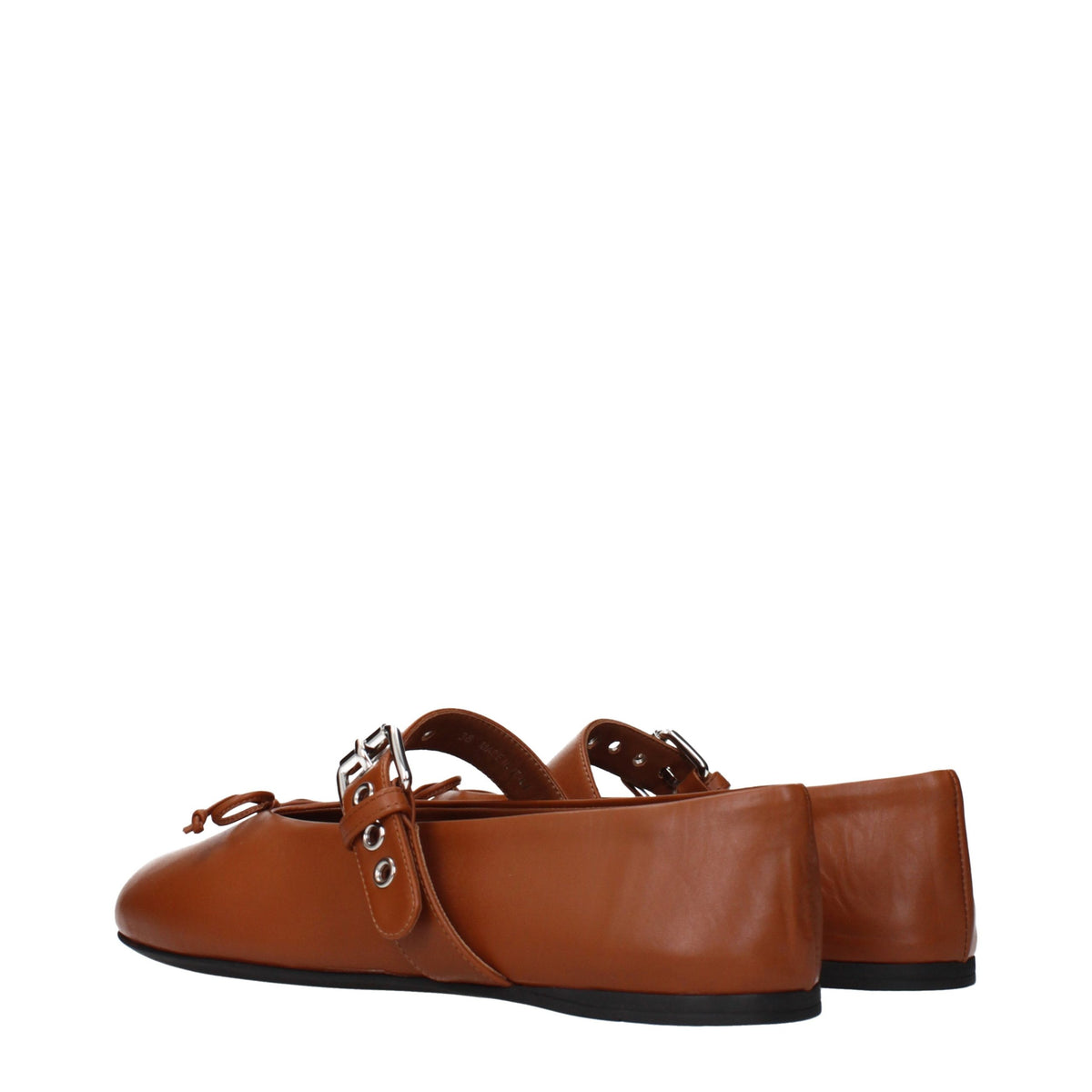 Ballerine in pelle marrone Miu Miu