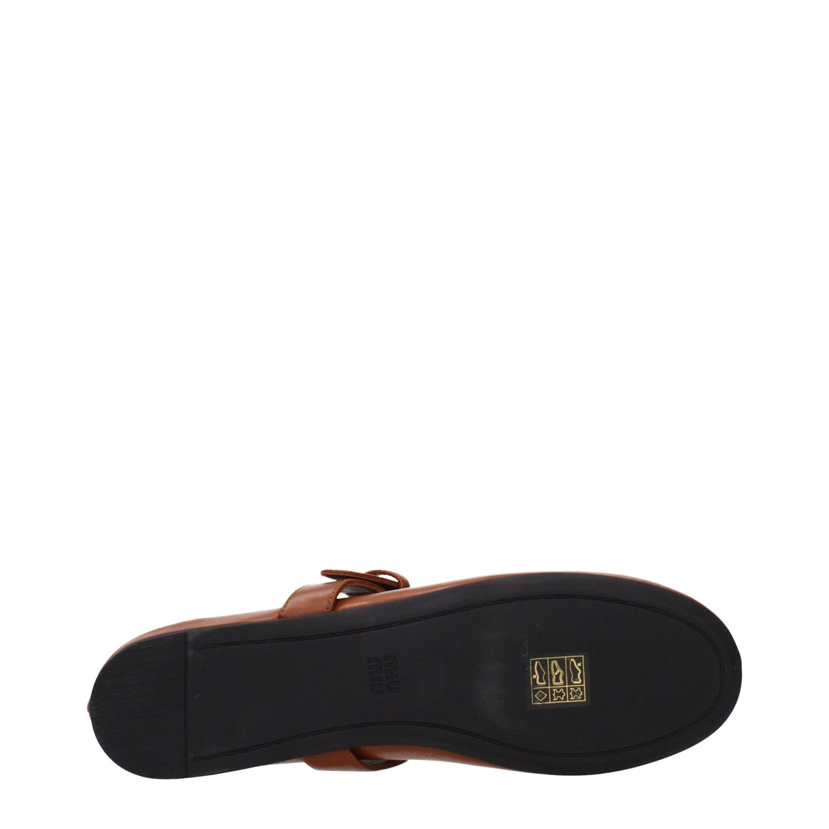 Ballerine in pelle marrone Miu Miu